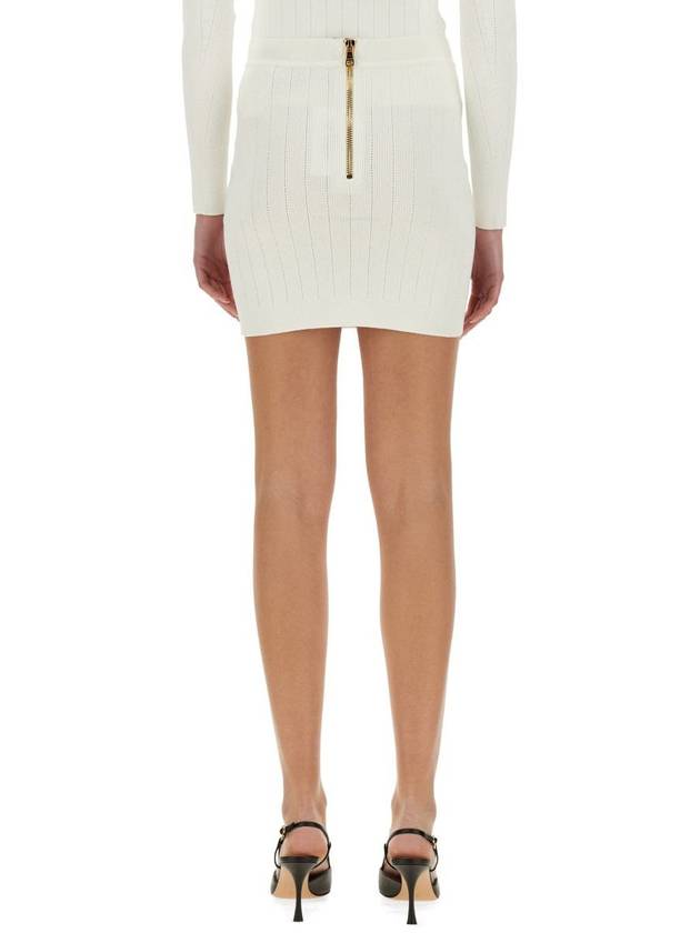 23 fw Knit Skirt WITH Iconic Metal Button BF1LB290KB070FA B0650299186 - BALMAIN - BALAAN 4