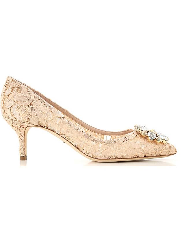 Brooch Lace Rainbow Pumps Heel Pink - DOLCE&GABBANA - BALAAN 1