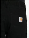 WIP I031497 Logo Patch Dearborn Single Knee Pants Black - CARHARTT - BALAAN 3