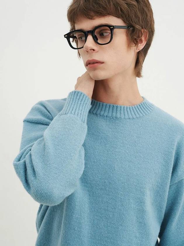 Alpha crewneck round knit sky blue - BLONDNINE - BALAAN 2