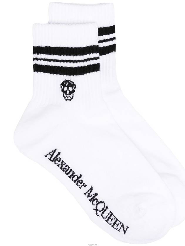 Skull Logo Socks White - ALEXANDER MCQUEEN - BALAAN 3