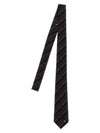 Horsebit Jacquard Silk Tie Dark Green Red - GUCCI - BALAAN 1