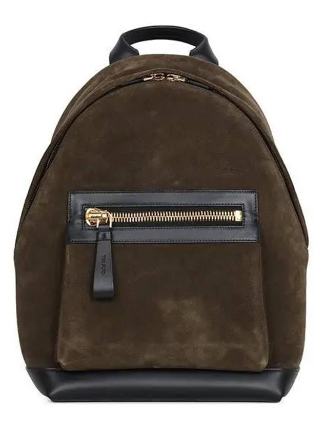 Suede Leather Backpack Brown - TOM FORD - BALAAN 2