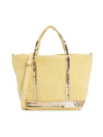 Sequin Embellished Tote Bag Yellow - VANESSA BRUNO - BALAAN 1