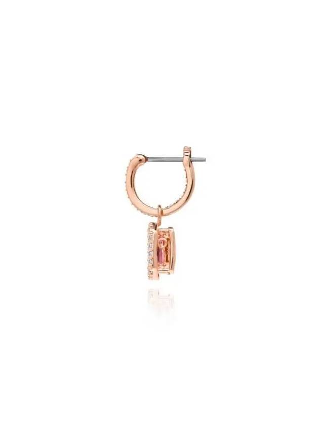 Una Octagon Drop Earrings Rose Gold Pink - SWAROVSKI - BALAAN 4