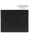 V Logo Signature Card Wallet Black - VALENTINO - BALAAN 4