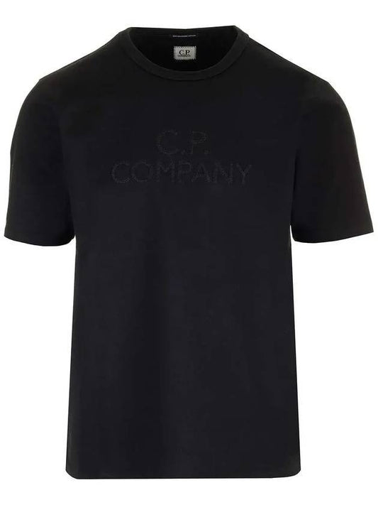 30/2 Mercerize Jersey Twist Short Sleeve T-Shirt Black - CP COMPANY - BALAAN 1