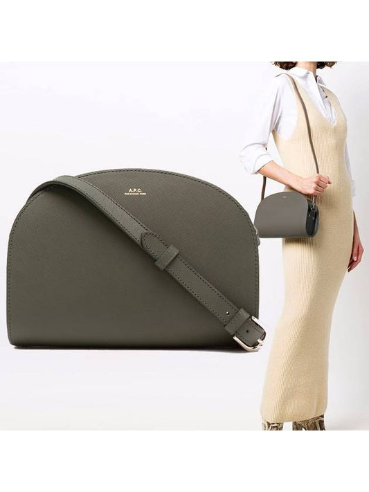 Demiloon Half Moon Cross Bag Gray - A.P.C. - BALAAN.