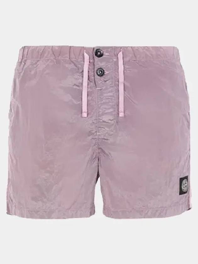 Men's Logo Patch Nylon Swim Shorts Rose Quartz - STONE ISLAND - BALAAN 2