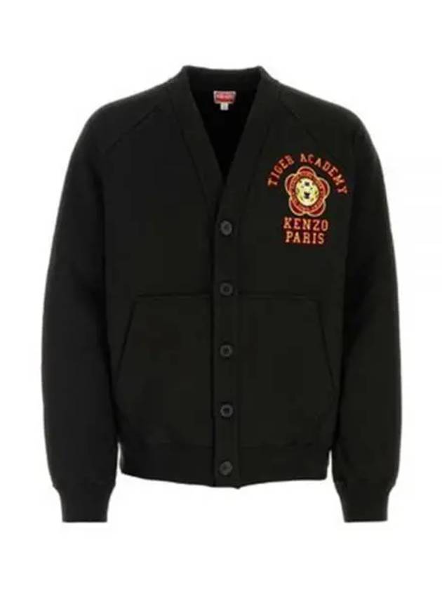 Tiger Academy Cotton Cardigan Black - KENZO - BALAAN 2