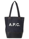 Logo Denim Axel Small Tote Bag Navy - A.P.C. - BALAAN 2