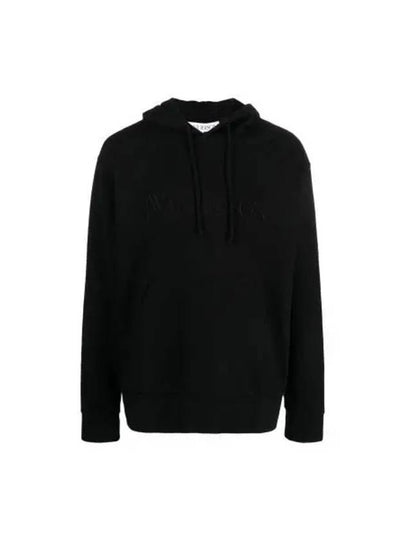 Embroidery Logo Drawstring Hoodie Black - JW ANDERSON - BALAAN 2