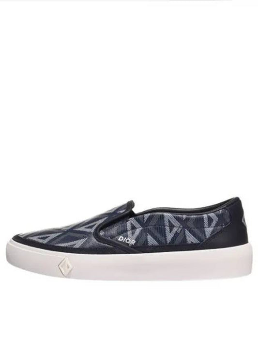 B101 CD Diamond Canvas Smooth Calfskin Sneakers Navy - DIOR - BALAAN 2