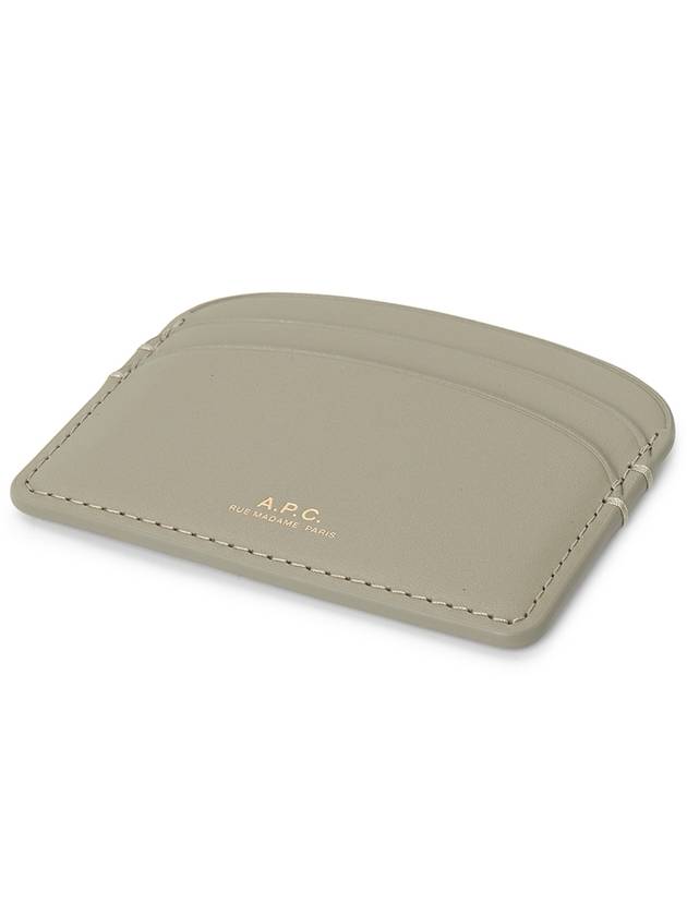 Demi Lune Card Wallet Green Taupe - A.P.C. - BALAAN 4