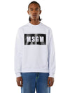 Box Logo Print Sweatshirt White - MSGM - BALAAN 4