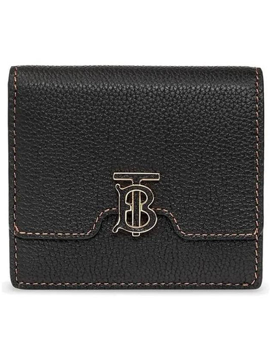 TB Grainy Leather Half Wallet Black - BURBERRY - BALAAN 2