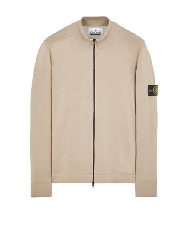 Soft Cotton Knit Zip-Up Jacket Dove Grey - STONE ISLAND - BALAAN 1