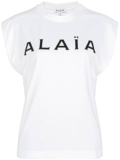 Logo Print Cotton Sleeveless White - ALAIA - BALAAN 2