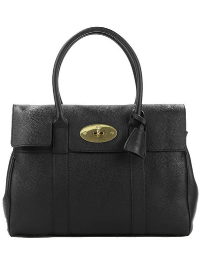 Small Bayswater Classic Grain Tote Bag Black - MULBERRY - BALAAN 2