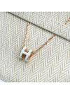 Mini Pop H Pendant Necklace Rose Gold - HERMES - BALAAN 4