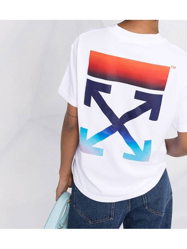 Gradient Arrow Short Sleeve T-Shirt White - OFF WHITE - BALAAN.