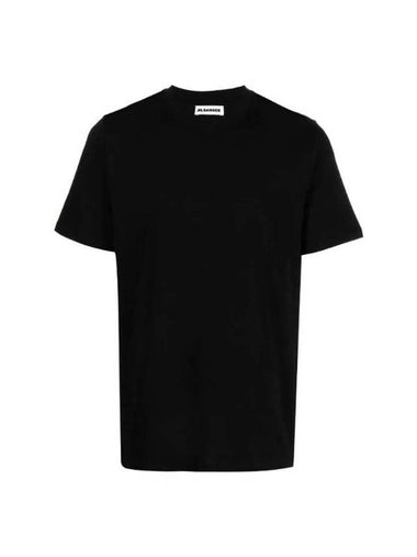 Classic Crew Neck Cotton Short Sleeve T-Shirt Black - JIL SANDER - BALAAN 1