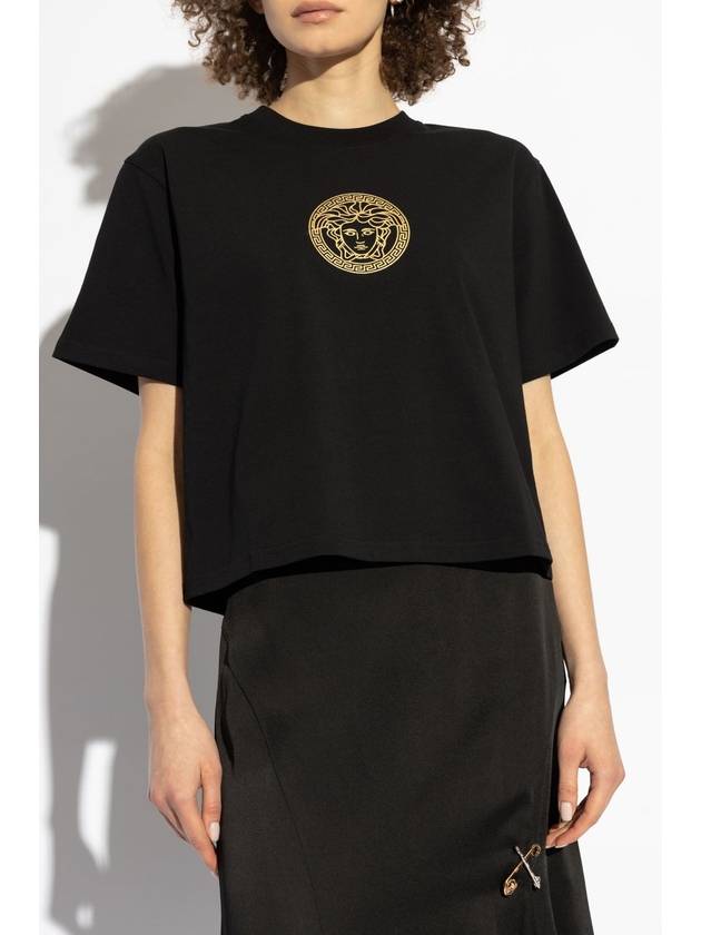 Versace T-shirt With Medusa Head, Women's, Black - VERSACE - BALAAN 3