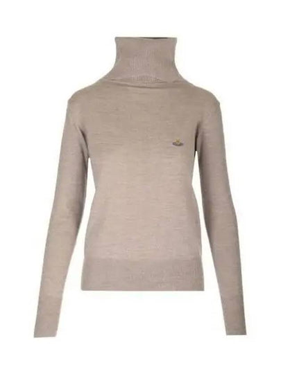 Bea ORB Embroidered Logo Turtleneck Grey - VIVIENNE WESTWOOD - BALAAN 2