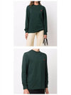 Small Heart Logo Long Sleeve T-Shirt Green - AMI - BALAAN 5