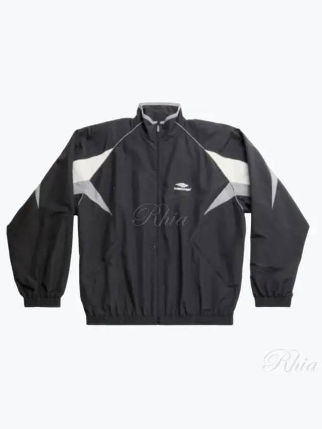 3B Sports Icon Medium Fit Track Jacket Black - BALENCIAGA - BALAAN 2