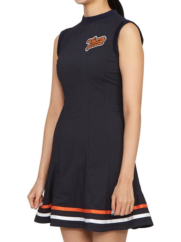 Women's Sleeveless Short Dress Navy - HORN GARMENT - BALAAN 3