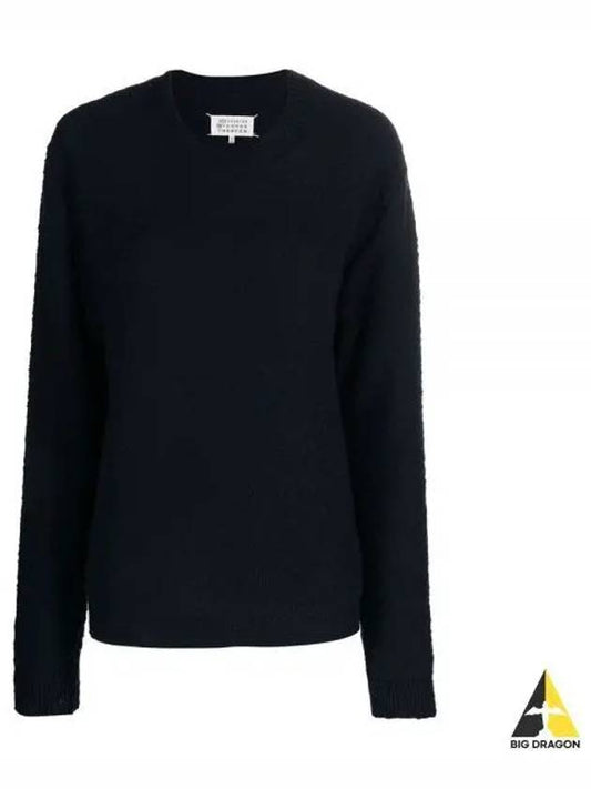 Women s Crew Neck Knit Sweater Navy S51HL0005 S18197 - MAISON MARGIELA - BALAAN 1