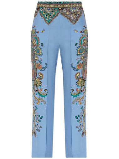 Etro Silk Trousers, Women's, Blue - ETRO - BALAAN 1