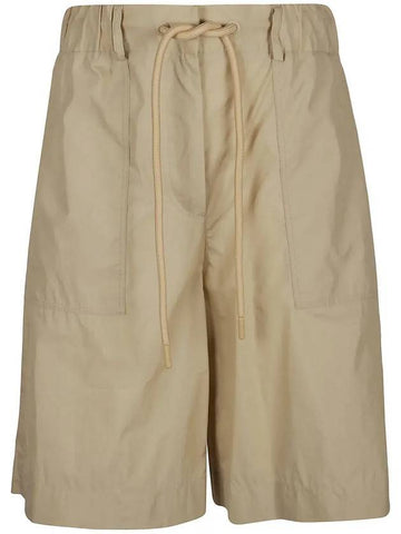 Highwaist Drawstring Shorts Beige - MONCLER - BALAAN 1