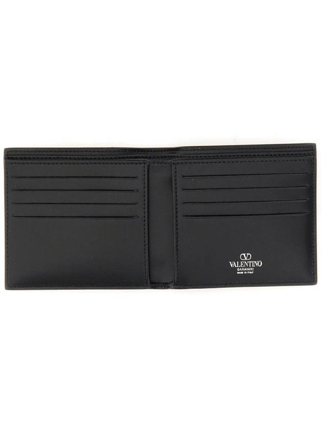 VLTN Calfskin Half Wallet Black - VALENTINO - BALAAN 4