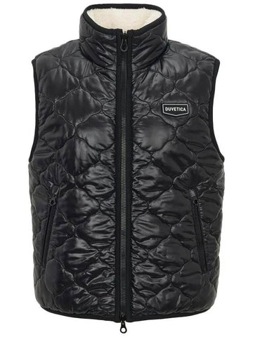 GRUMIUM logo reversible padded vest black VDDV25436K0001 BKL - DUVETICA - BALAAN 1