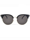 gold frame round sunglasses black - LANVIN - BALAAN.