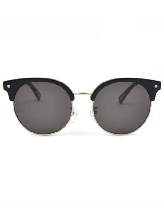 gold frame round sunglasses black - LANVIN - BALAAN.