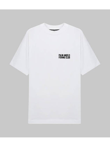 Graphic Printed Short Sleeve T-Shirt White - PALM ANGELS - BALAAN 1