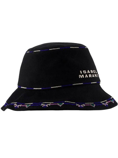 Halena Embroidery Logo Bucket Hat Black - ISABEL MARANT - BALAAN 2