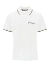 Embroidered Logo Polo Shirt White - PALM ANGELS - BALAAN 1