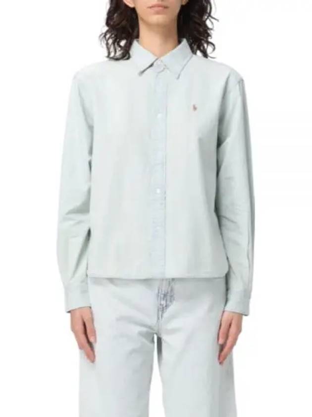 Pony Logo Long Sleeve Shirt Light Blue - POLO RALPH LAUREN - BALAAN 2