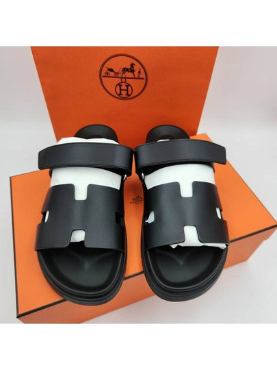 Chypre Calfskin Sandals Black - HERMES - BALAAN 2