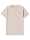 ORB Logo Cotton Short Sleeve T-Shirt Beige - VIVIENNE WESTWOOD - BALAAN 3