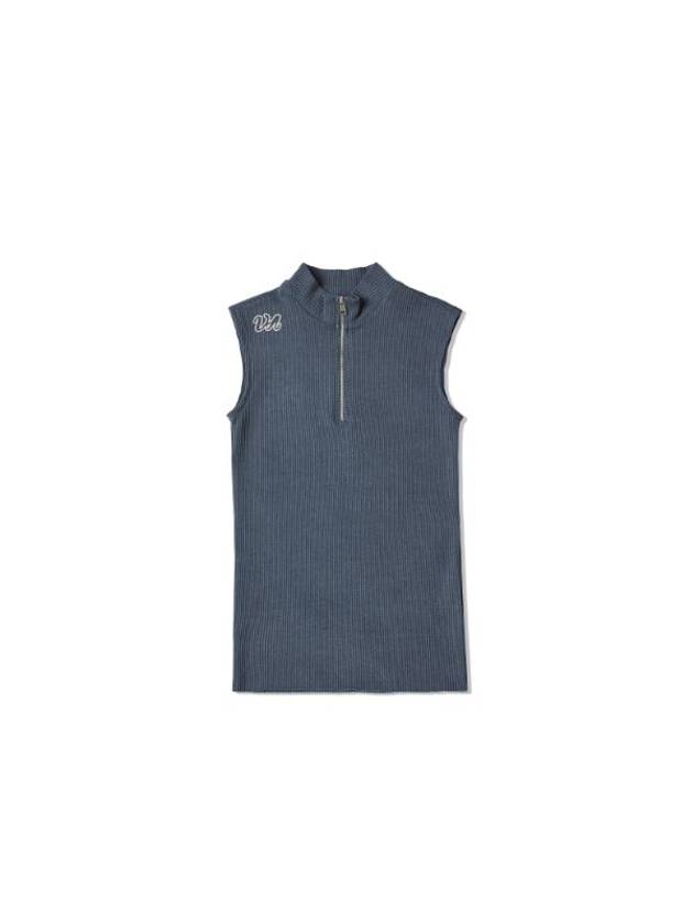 Half Zip-Up Sleeveless Blue - VAEKCIE - BALAAN 2