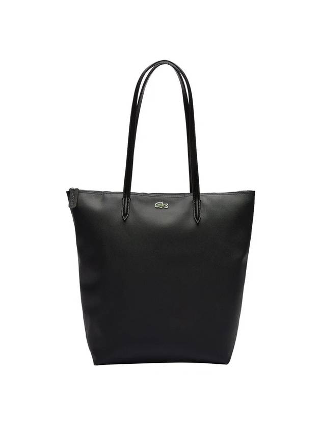 Logo Medium Vertical Tote Bag Black - LACOSTE - BALAAN 1