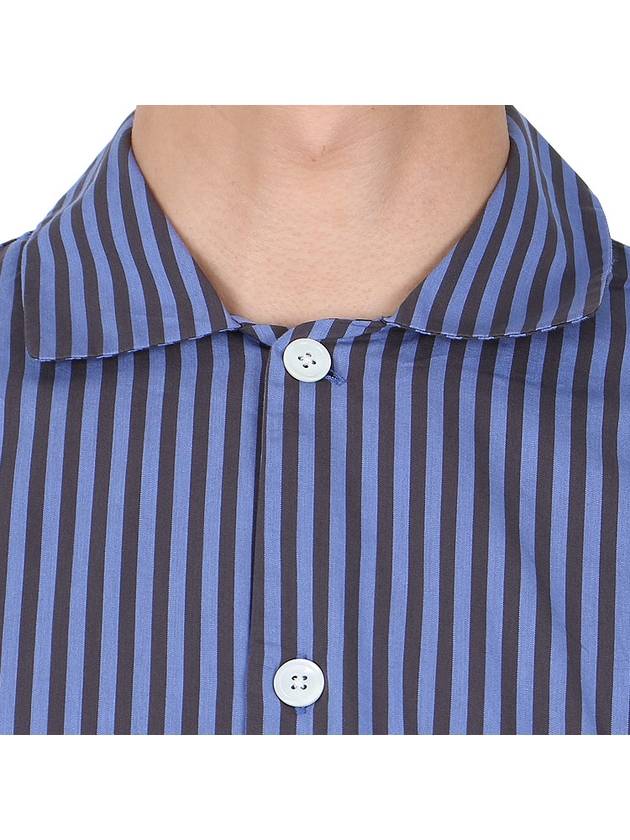 Poplin Striped Pajamas Short Sleeve Shirt - TEKLA - BALAAN 10