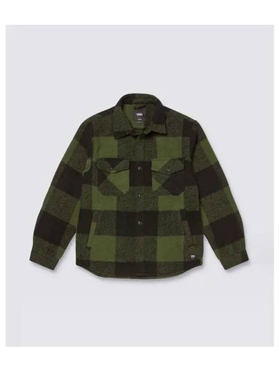 Denby Fuzzy Shirt Jacket Black Loden Green - VANS - BALAAN 2