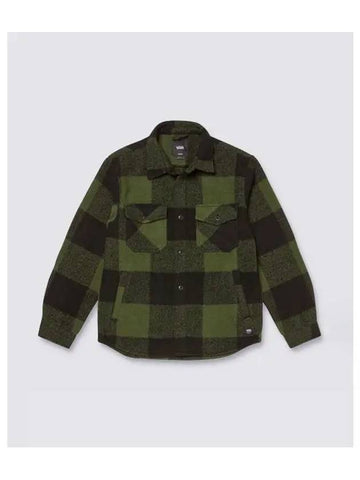 Denby Fuzzy Shirt Jacket Black Loden Green - VANS - BALAAN 1