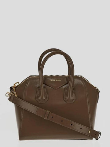 Antigona Leather Mini  Tote Bag Brown - GIVENCHY - BALAAN 1